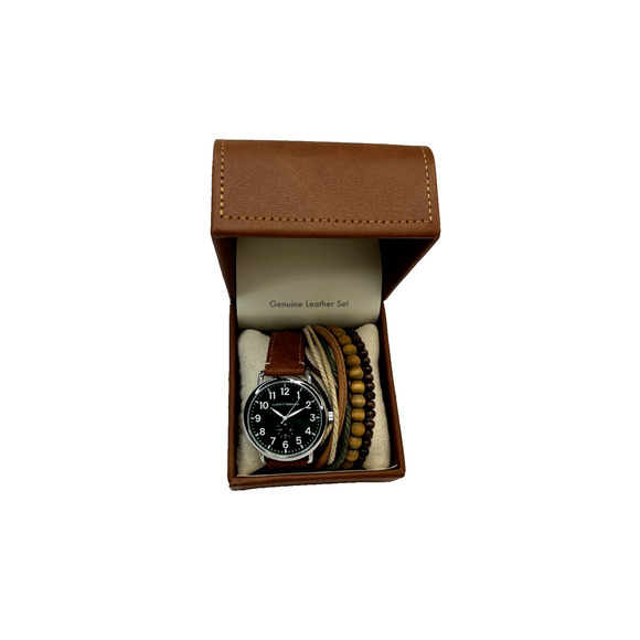 New Lucky Brand Men's Watch With Genuine Leather Straps and Bracelet set. - Picture 2 of 7